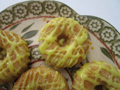 Gluten Free, Mini Donuts, Lemon Iced, Egg Free, Dairy Free, Vegan, Mother's Day Gift, Spring, Yeast free, Soy Free, Low Fat, Baked, Nut Free