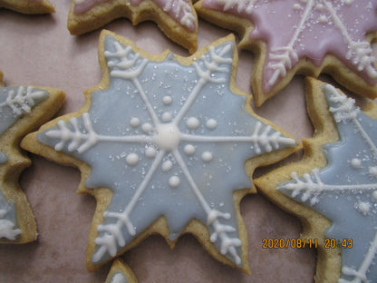 Snowflake Sugar Cookie, Gluten Free, Vegan, Egg Free, Dairy Free, Nut Free, Soy Free, Birthday, Christmas, Winter Holidays, Custom Orders