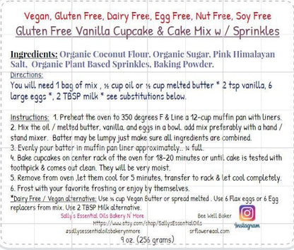 Simple, easy , directions.  NOTE :  This is NOT a complete mix.  ** I do offer Egg Substitute packs as well.  Very easy just mix with h20 and replace with eggs. Flax eggs work as well.