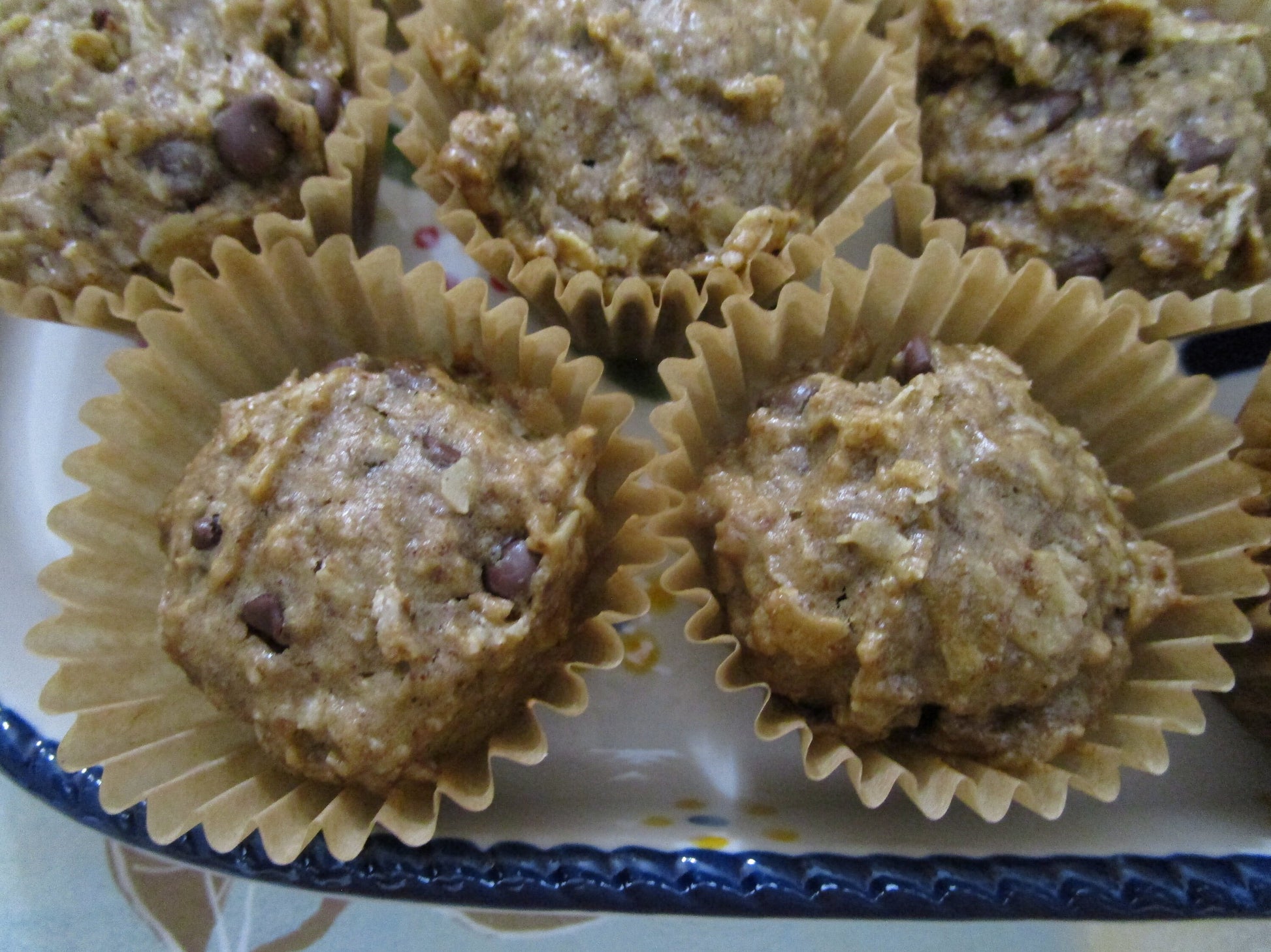 Mini Muffins, Oatmeal Chocolate Chip, Gluten Free, Egg Free, Dairy Free, Nut Free, No Refined Sugar, plant based, low fat, Trail Mix, Vegan