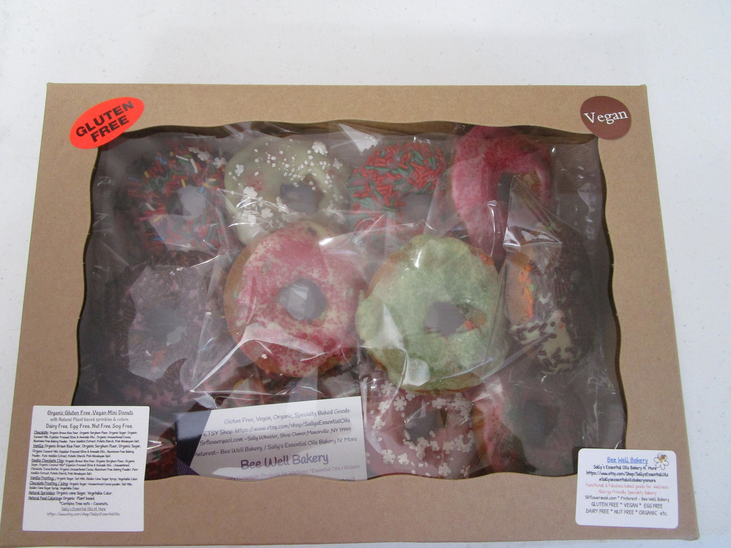 Donuts, Gluten Free, Dairy Free, Egg Free, Nut Free, Vanilla, Chocolate, Vegan, Birthday, School Safe, Summer, Natural Colors, Graduation