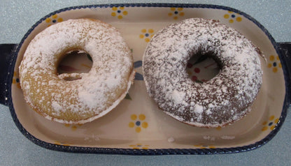 Powdered Donuts, Gluten Free, Egg Free, Dairy Free, Chocolate, Vanilla, Vegan, Nut Free, School Safe, Wedding Brunch, Grandparent's Day Gift