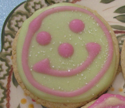 Sugar Cookies, Gluten Free, Egg Free, Dairy Free, Smile, Happy, Bucket of Cheer, Peanut Free, Feel Better, Sympathy, Get Well Gift, Emoji