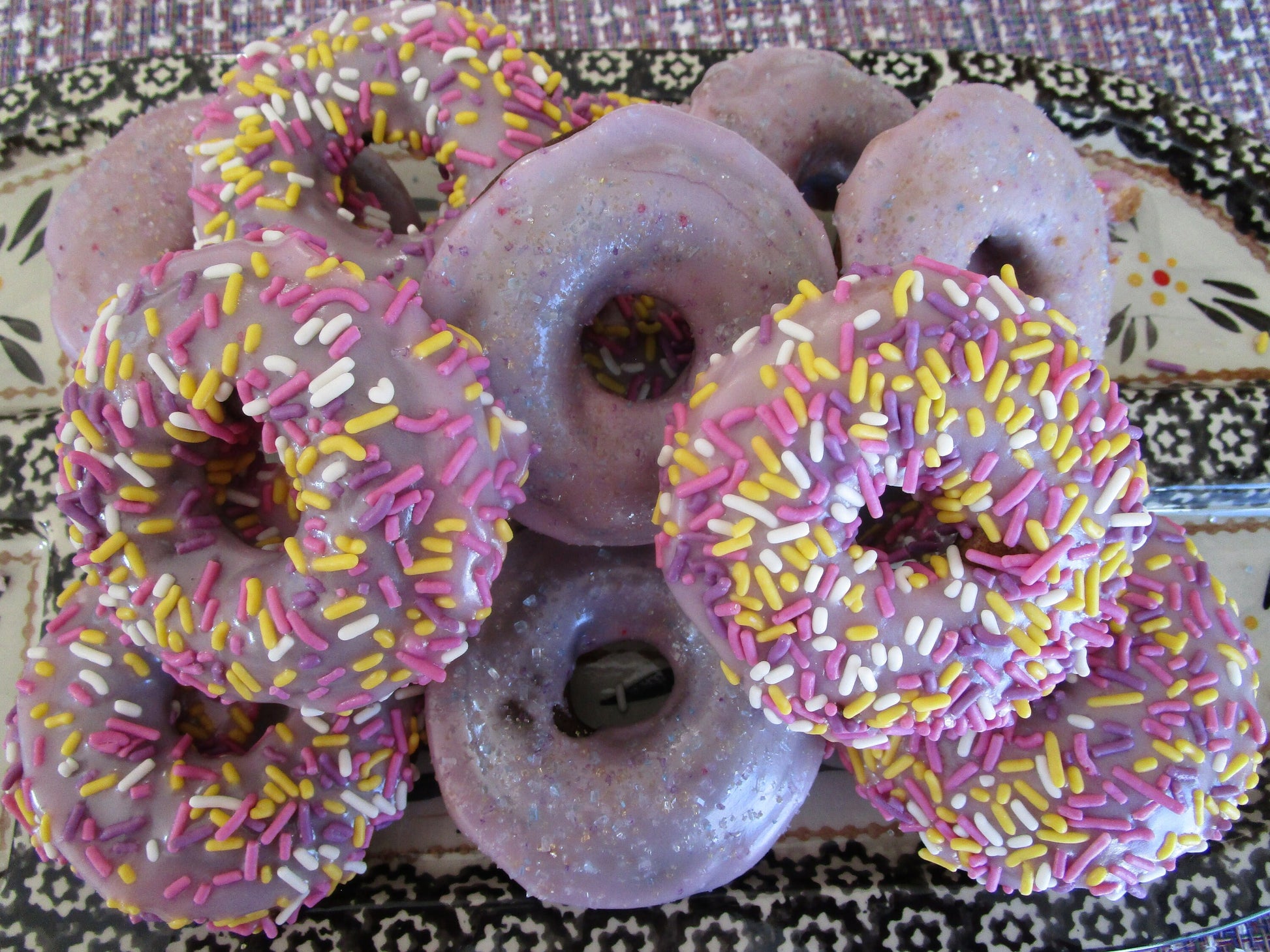 Donut, Gluten Free, Egg Free, dairy Free, Glazed, Vanilla, Chocolate, Brunch, Natural Sprinkle, Vegan, Birthday, School Safe, Easter, Spring