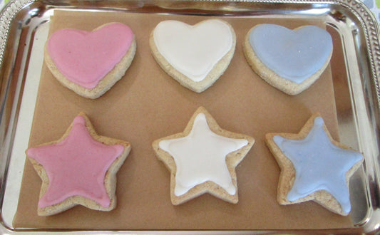 Star Sugar Cookies, Gluten Free, July 4th, USA, Memorial Day, Vegan, Egg Free, Dairy Free, Nut Free, Allergy Friendly, Heart, Red White Blue