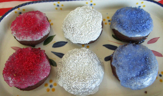 Gluten Free Donut, Dairy Free, Egg Free, July 4th, Red White & Blue, Nut Free, BBQ, Picnic, Camp, Low Fat, Organic, Birthday, Natural Colors