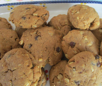 Chocolate Chip Cookies, Gluten Free, High Protein, Egg Free, Dairy Free, No Refined Sugar, Anabolic, Low Calorie, Low Fat, Breakfast, Oats