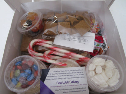 Gingerbread House Kit, Gluten Free, Dairy Free, Egg Free, Vegan, Soy Free, Nut Free, Decorating, Gift, Christmas, School Safe, Natural Color