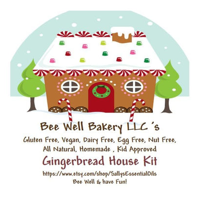 Gingerbread House Kit, Gluten Free, Dairy Free, Egg Free, Vegan, Soy Free, Nut Free, Decorating, Gift, Christmas, School Safe, Natural Color