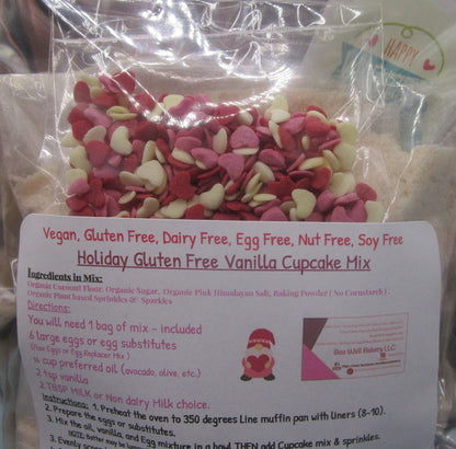 Cake Mix, Gluten Free, Egg Free, Dairy Free, Grain Free, Vegan, Birthday, Love, Plant Based Sprinkles, Paleo Option, Birthday, Wedding, Baby