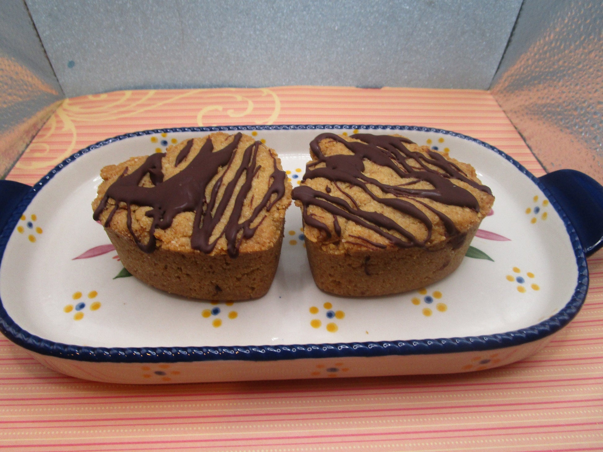 Keto, Peanut Butter Cookie Cup, Chocolate Drizzled, Anniversary, Heart, Gluten Free, VEGAN, Egg Free, Dairy Free, Sugar Free, Valentines Day