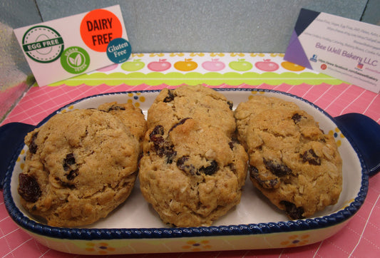 Sugar Free, Oatmeal Raisin Cookies, Gluten Free, Dairy Free, Egg Free, Nut Free, Vegan, Homemade, Grandma's, Erythritol Free, Low Calorie