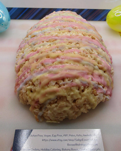 Rice Crispy Treat, Easter Egg, Gluten Free, Dairy Free, Egg Free, Vegan, School Safe, Plant Based Colors, Marshmallow, Spring, Basket, Peep