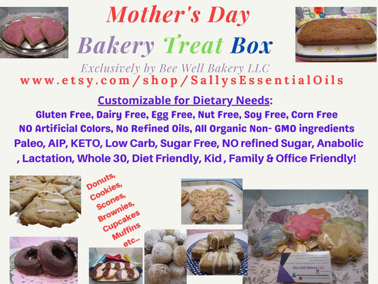 Bakery Box, Mother's Day, Gluten Free, Egg Free, Dairy Free, Vegan, Nut Free, New Mom, Keto, AIP Paleo, Sampler, Gift, Brownie, Scone, Treat