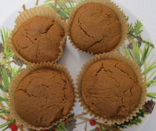 Gingerbread Muffins, Gluten Free, Dairy Free, Egg Free, Nut Free, Vegan, No refined sugar, Molasses, Cinnamon, Nutmeg, Christmas Brunch