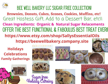 Keto Scone, Chocolate Chip, Gluten Free, Dairy Free, Vegan, Grain Free, Sugar Free, Wellness Gift, Ketogenic Diet, Clean Eating Snack