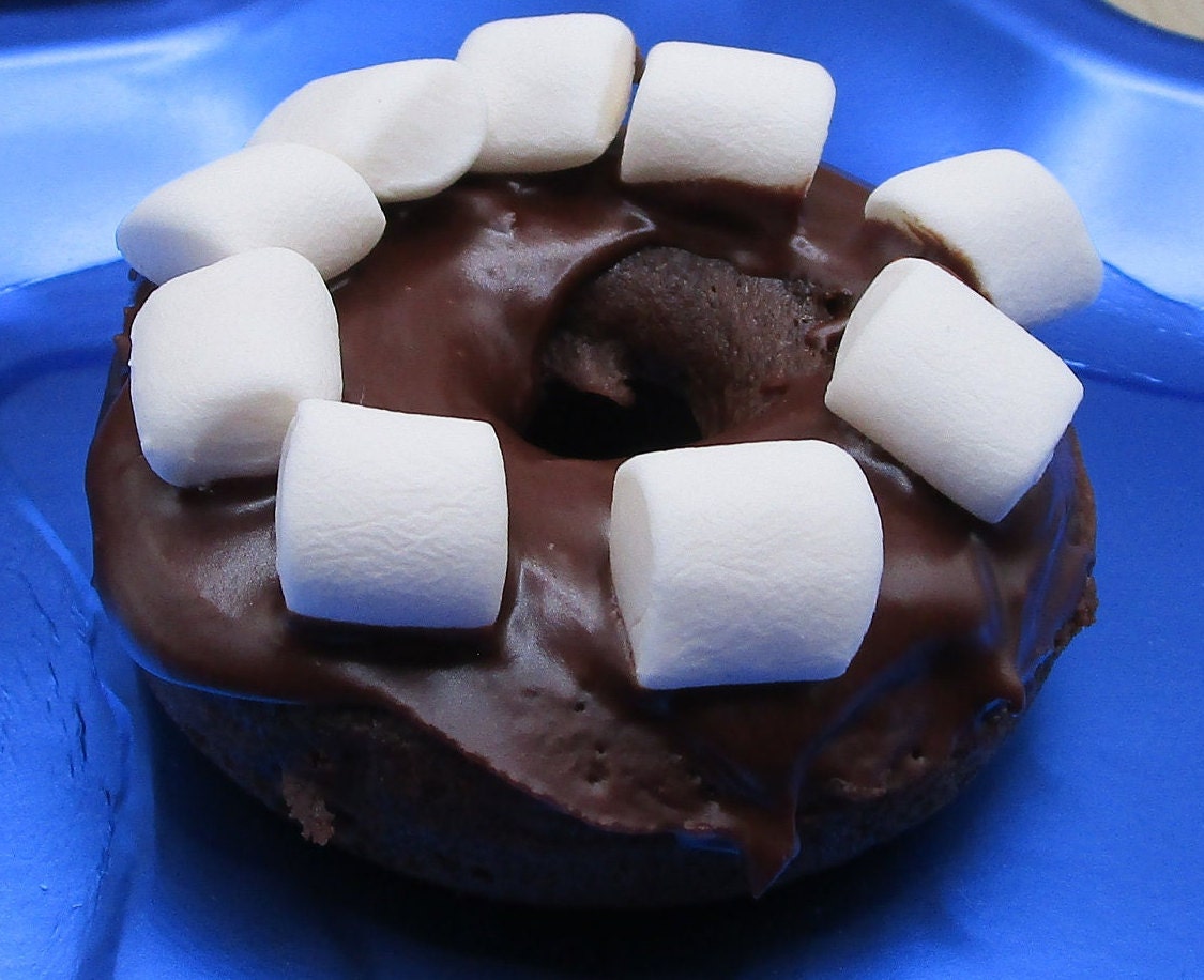 Smores Chocolate Donut, Gluten Free, Dairy Free, Egg Free, Glazed, Vegan, Nut Free, School Safe, Birthday Party, Marshmallow, Camp Fire Fun