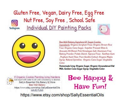 Cookie Kits, Gluten Free, Party Favors, Dairy Free, Egg Free, Nut Free, Birthday Cookies, Custom Orders, Licensed Characters, School Safe