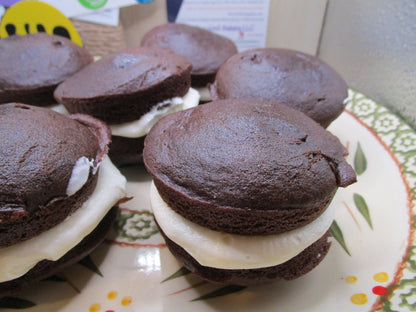 Whoopie Pies, Gluten Free, Dairy Free, Egg Free, Oat Free, Dessert, Marshmallow, Vanilla, Black Moon Pie, Nut Free, Chocolate Devil Cake