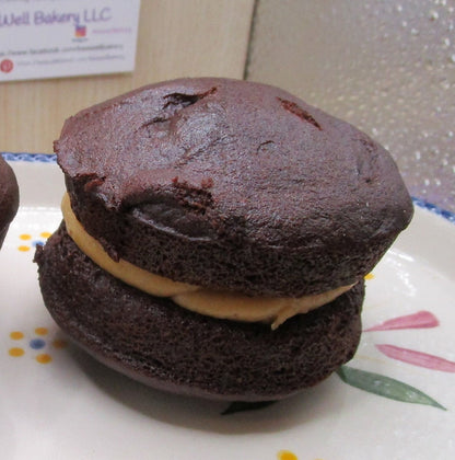 Whoopie Pies, Gluten Free, Dairy Free, Egg Free, Oat Free, Dessert, Marshmallow, Vanilla, Black Moon Pie, Nut Free, Chocolate Devil Cake