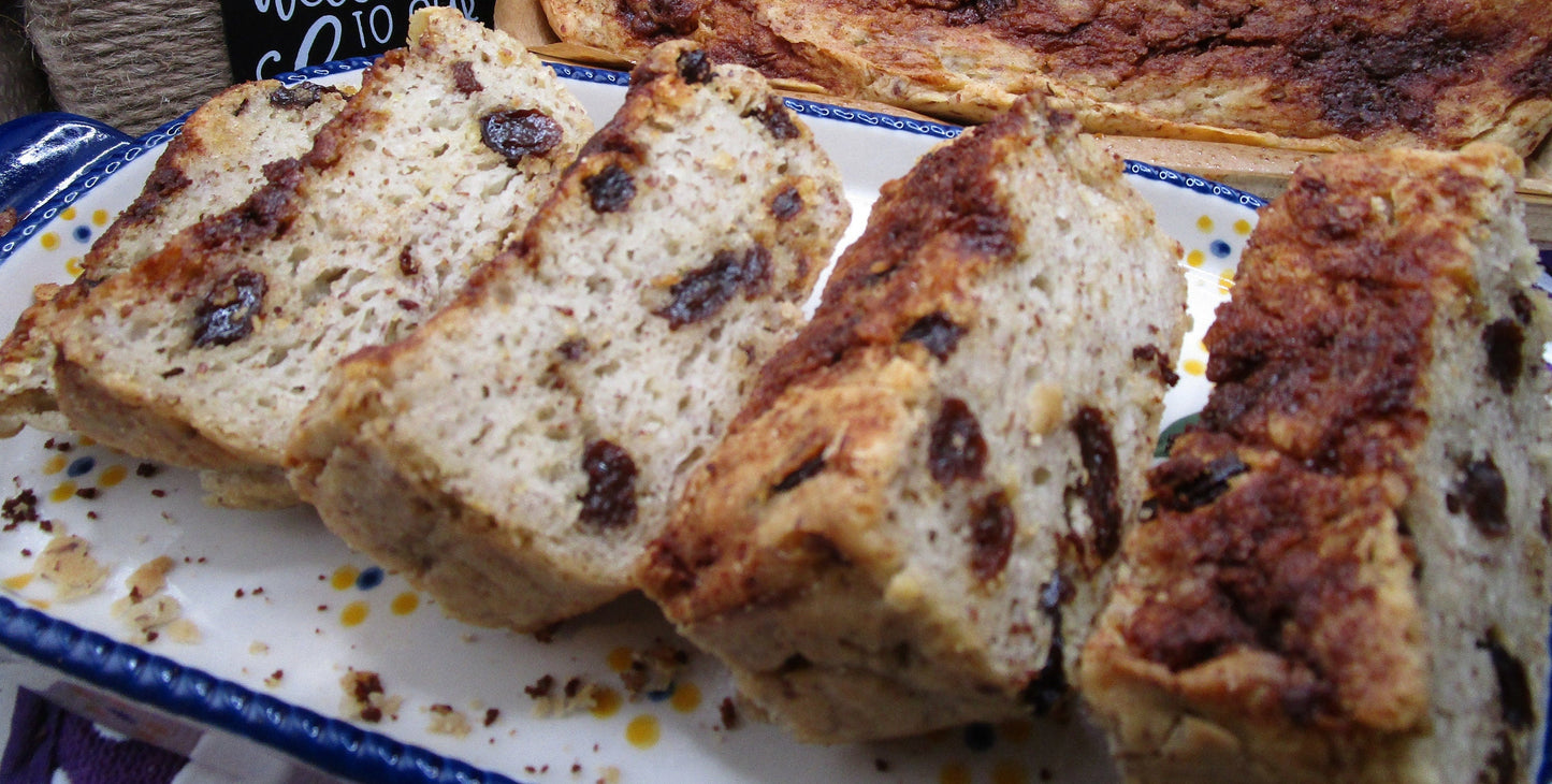 Cinnamon Raisin Bread, Gluten Free, Dairy Free, Egg Free, Nut Free, Soy Free, Sulfite Free, Vegan, Easter, Brunch, Mother's Day, Oat Free