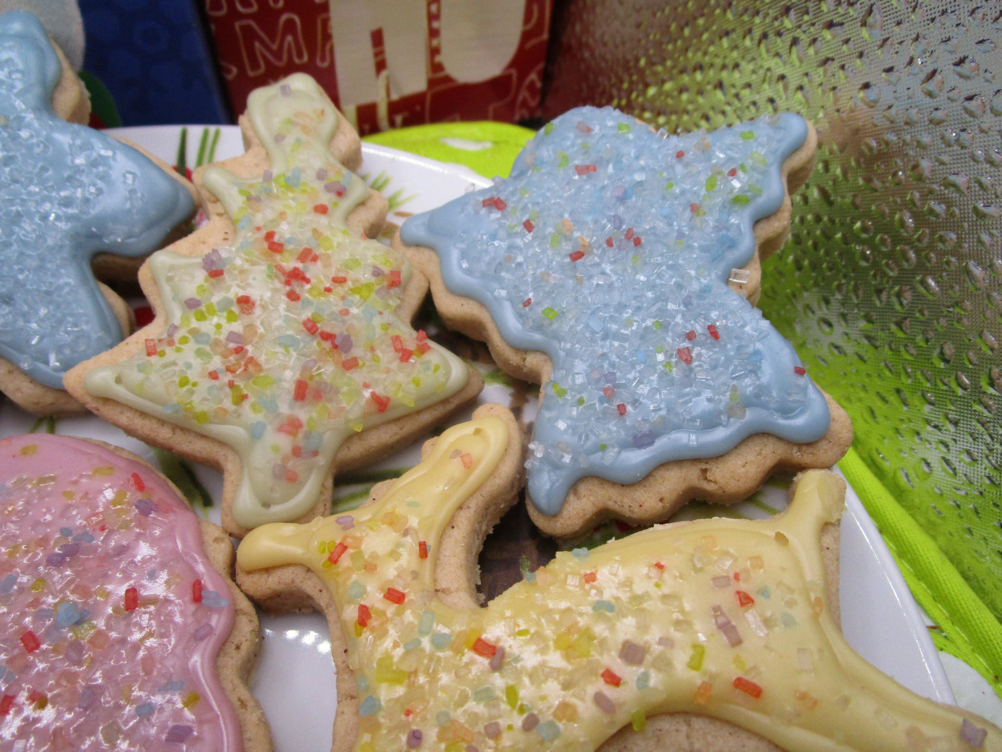 Gluten Free Sugar Cookies, Christmas, Egg Free, Dairy Free, Vegan, Nut Free, School Safe, Santa, Snowman, Reindeer, Sleigh, classroom party