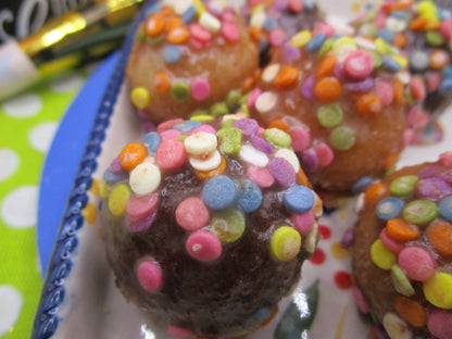 Munchkins, Gluten Free, Dairy Free, Egg Free, Glazed, Sprinkles, Nut Free, Oat Free, School Safe, Birthday Party, No Refine Sugar, Camp, BBQ