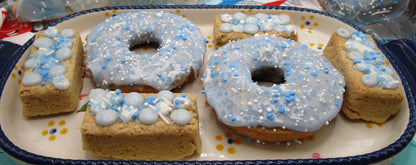 Donuts, Gluten Free, Dairy Free, Egg Free, Boy, Girl, Baby Shower, Vanilla, Chocolate, Vegan, Organic, Baby Reveal, Custom Order, Cookie Bar