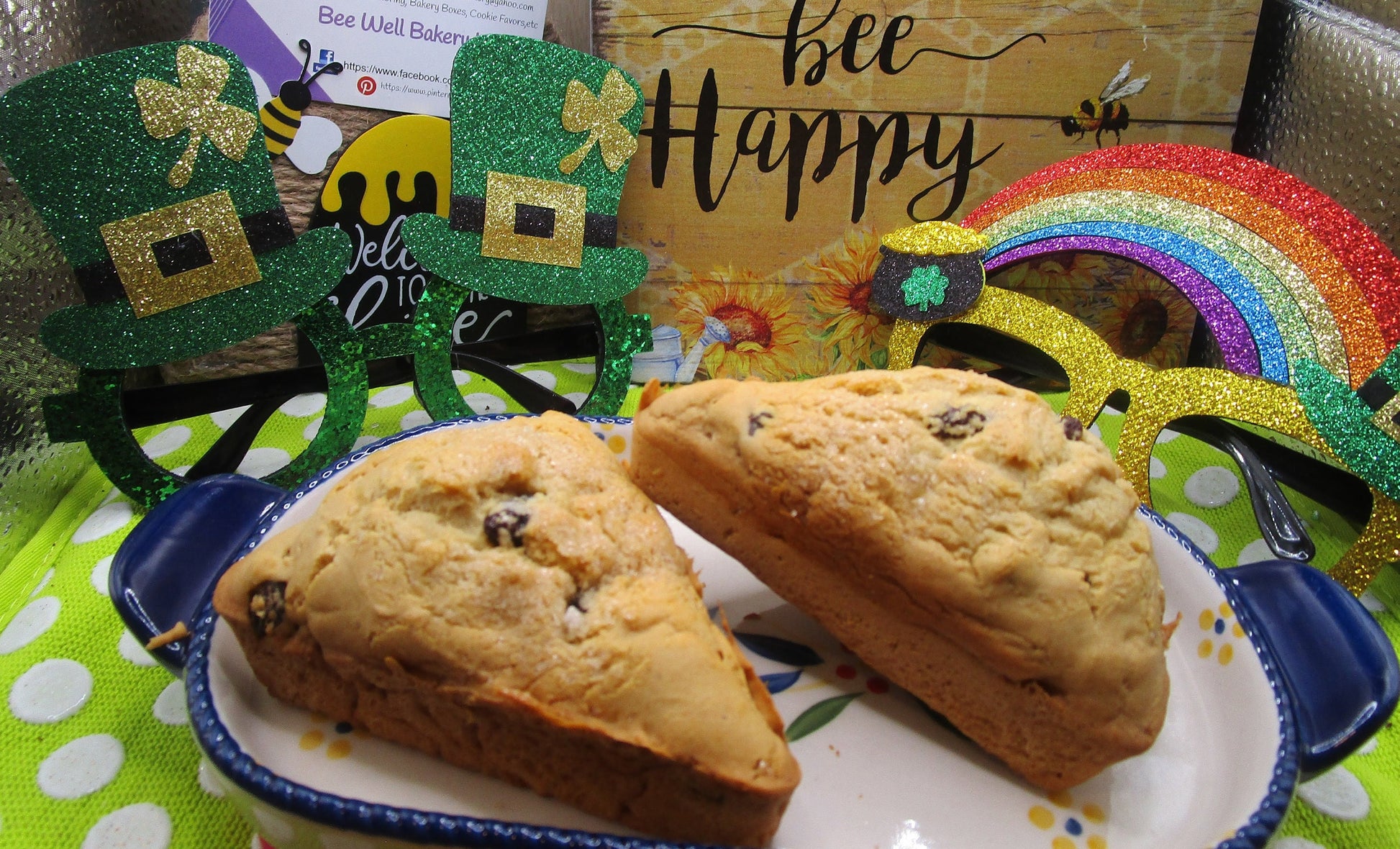 Scones, Irish Soda Bread, Gluten Free, Dairy Free, Egg Free, Vegan, Saint Patrick's Day, Nut Free, Leprechaun, Sugar Free, gift, Brunch