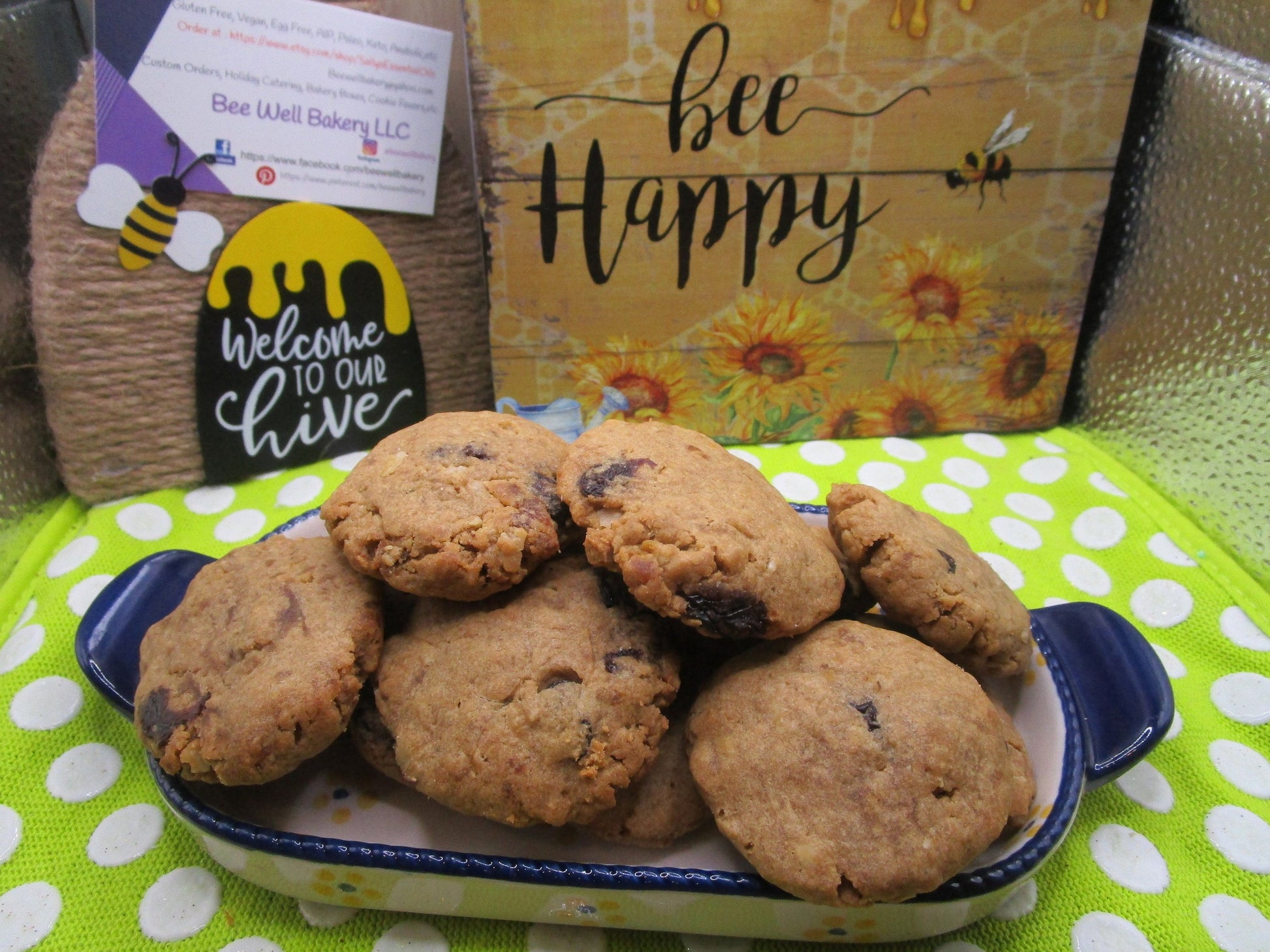 Cinnamon Raisin Cookies, High Protein, Gluten Free, Dairy Free, Egg Free, Anabolic, Vegan, No Refine Sugar, Weight Loss, Post work out snack