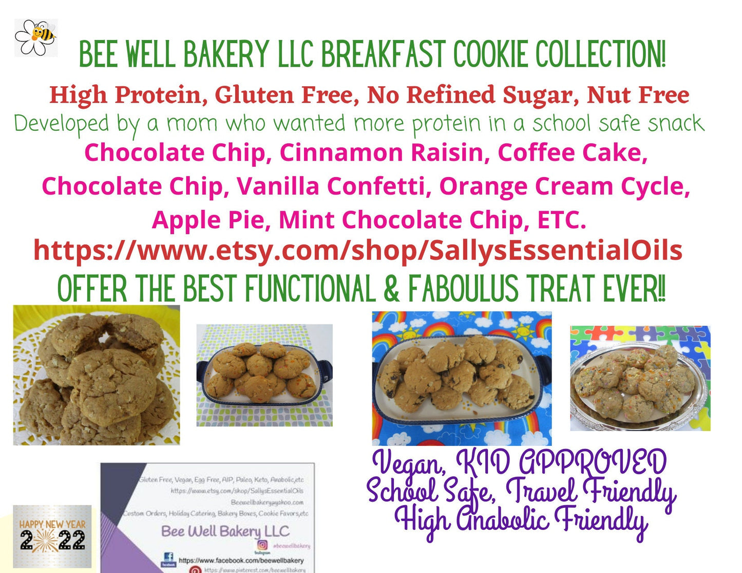 High Protein, Cinnamon Raisin Creme Pies, Anabolic, Gluten Free, Dairy Free, Egg Free, No Refine Sugar, Weight Loss, Post workout, low sugar