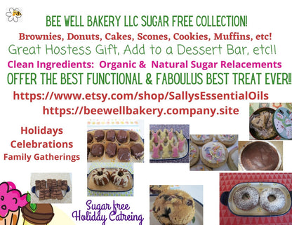 Sugar Free Cupcakes, Gluten Free, Chocolate, Vanilla, Dairy Free, Egg Free, Birthday, Dessert, Brunch, Erythritol Free, Low Fat, Grandparent