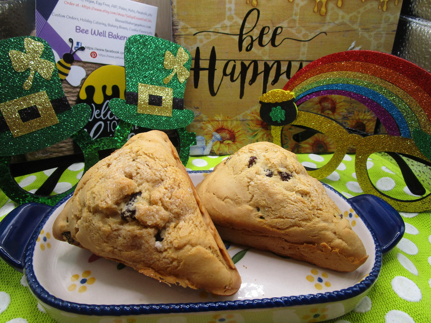 Scones, Irish Soda Bread, Gluten Free, Dairy Free, Egg Free, Vegan, Saint Patrick's Day, Nut Free, Leprechaun, Sugar Free, gift, Brunch