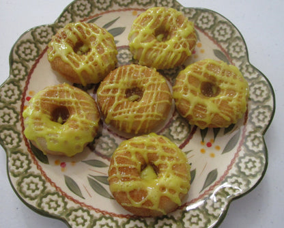 Gluten Free, Mini Donuts, Lemon Iced, Egg Free, Dairy Free, Vegan, Mother's Day Gift, Spring, Yeast free, Soy Free, Low Fat, Baked, Nut Free