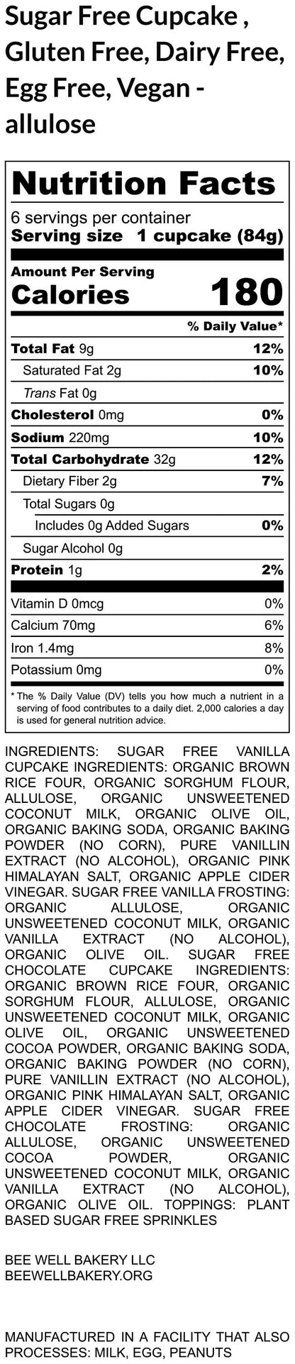 Sugar Free Cupcakes, Gluten Free, Chocolate, Vanilla, Dairy Free, Egg Free, Birthday, Dessert, Brunch, Erythritol Free, Low Fat, Grandparent