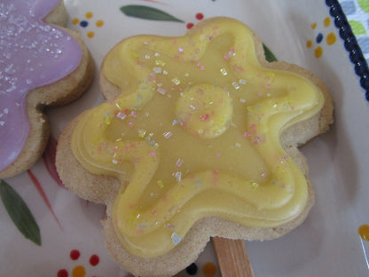 Gluten Free Sugar Cookies, Dairy Free, Egg Free, Vegan, Nut Free, Daisy, Tulip, Mother's Day Gift, Birthday, Plant-Based Colors, Party Favor